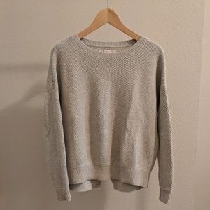 Ann Taylor LOFT Grey Crewneck Sweater